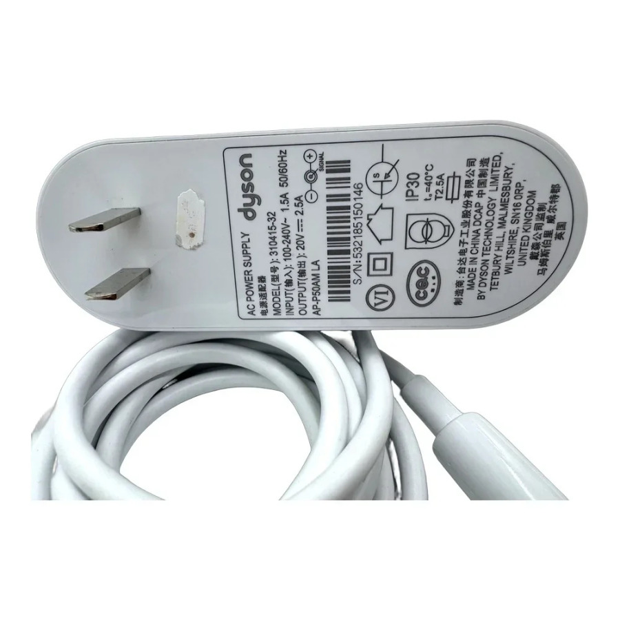 Dyson TP04 TP05 TP06 HP02 HP04 havo tozalagichlari uchun 20V 2,5A zaryadlovchi, ehtiyot qismlar