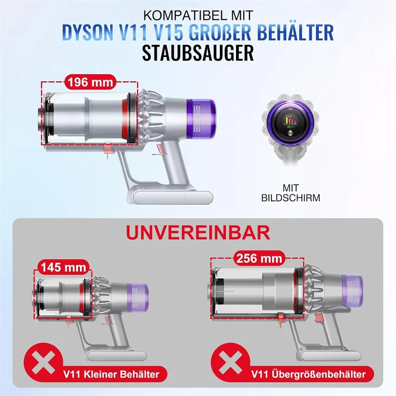Dyson V11 V15 SV14 SV15 SV22 changyutgich uchun zaxira almashtirish chang chelaki katta axlat qutisi
