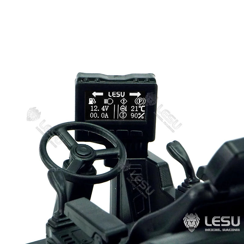 Idishning ehtiyot qismlari LCD displey Lesu 1/14 RC ekskavator modeli uchun gidravlik AC360 TH18260-SMT2 uchun GPS dekorativ buyumlari