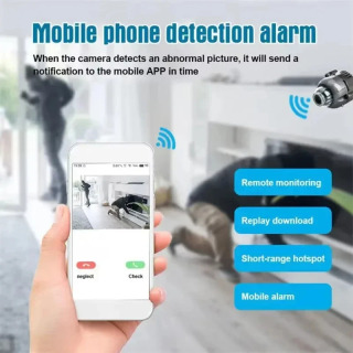 Aqlli uy uchun tungi koʻrish va harakat sensori DVR bilan simsiz 1080P mini CCTV kamera