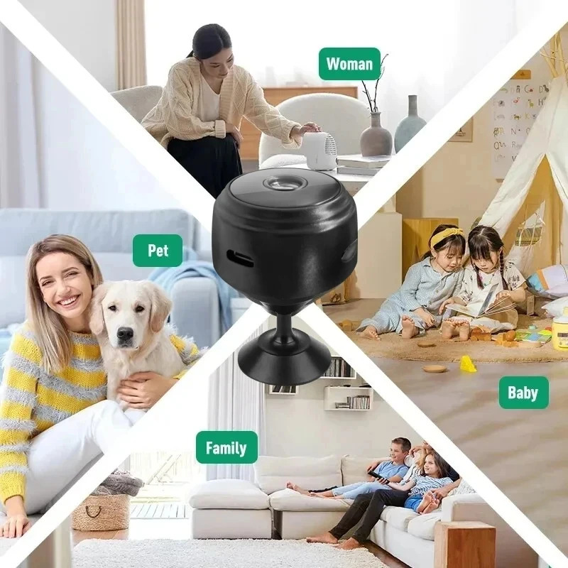 A9 mini kuzatuv kameralari Wi-Fi 1080P HD mini kamerali tungi koʻrish kamerasi sensorli veb-video kuzatuv Smart Life uyi