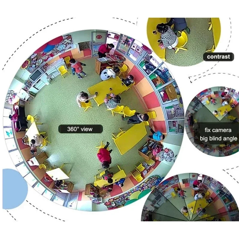 Миниатюрная Wi-Fi камера видеонаблюдения 360° °   IP-камеры с панорамным обзором и двусторонней голосовой связью, 3-мегапиксельные видеокамеры для видеонаблюдения и защиты дома