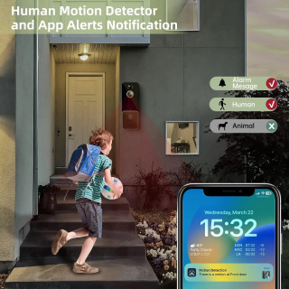 Simsiz WiFi eshik qoʻngʻirogʻi video kamerasi PIR odamni aniqlash bulutli saqlash ochiq eshik qoʻngʻirogʻi interkomi aqlli uy xavfsizligini himoya qilish