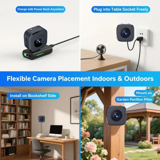 Камера безопасности4K Мини Полноцветный Монитор ночного видения высокой четкости Wi-Fi Водонепроницаемый Обнаружение движения Спостережение Смарт