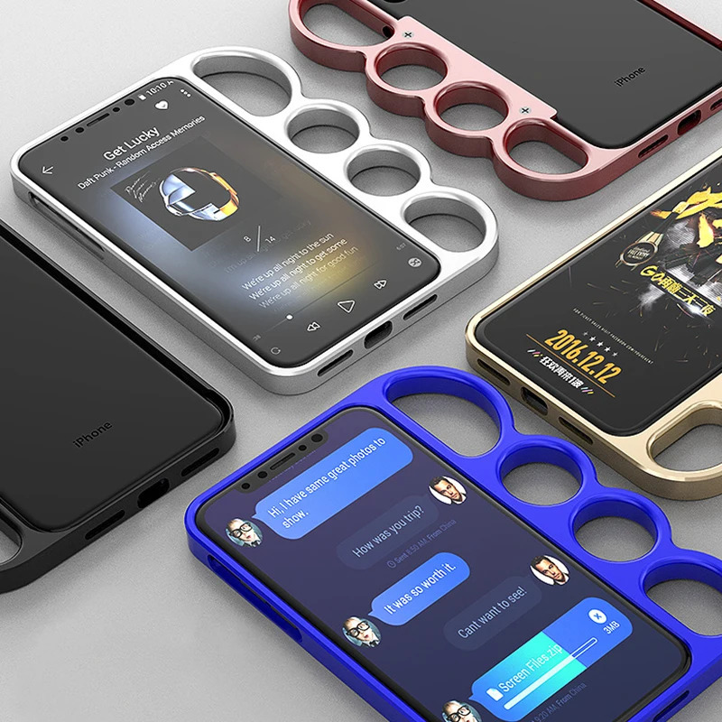 IPhone 16 14 13 12 X XS uchun oʻzini himoya qilish qoʻlqoplari Alyuminiy qotishma Super Dropga qarshi himoya qilish uchun mos