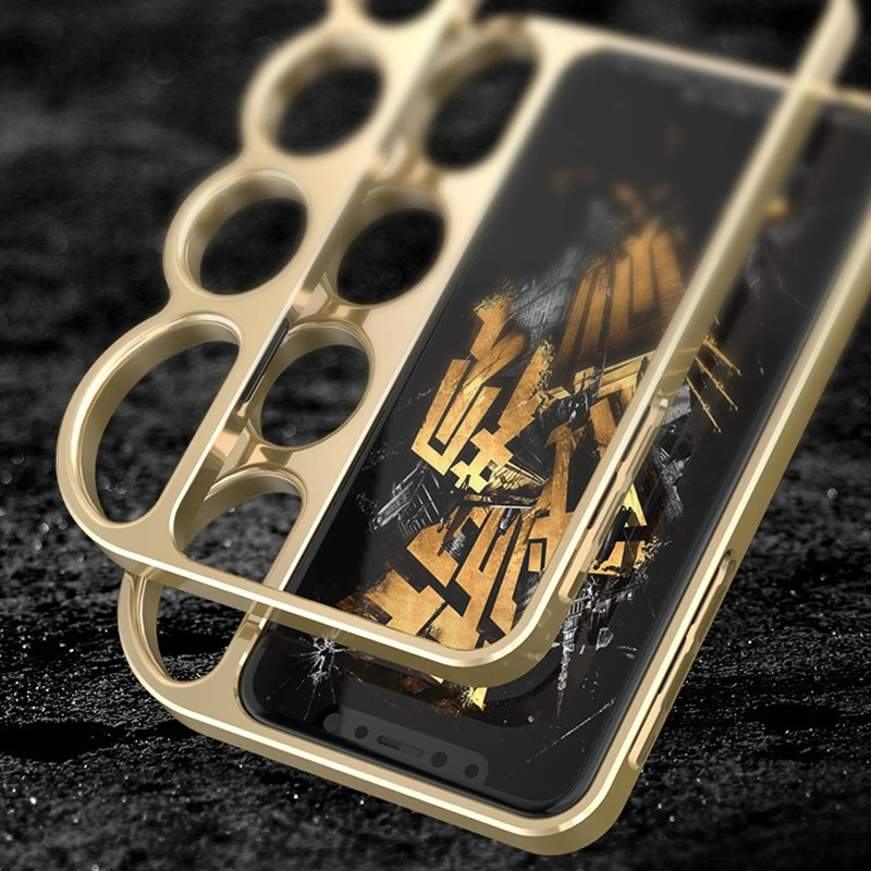 IPhone 16 14 13 12 X XS uchun oʻzini himoya qilish qoʻlqoplari Alyuminiy qotishma Super Dropga qarshi himoya qilish uchun mos