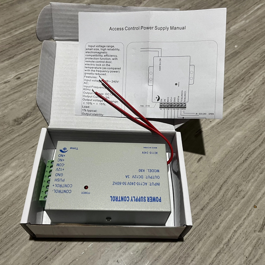 Kirish nazorati quvvat manbai AC 110-220V DC 12V 3A video interkom uchun eshik qoʻngʻirogʻi elektr qulfi magnit qulf NO/NC qulfi