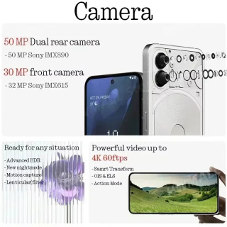 НОЧИЧНЫЙ телефон (2) 6,7-дюймовый гибкий LTPO OLED Snapdragon 8+ Gen 1 Nothing OS 2.0 50 МП двойная задняя камера 32 МП фронтальная камера