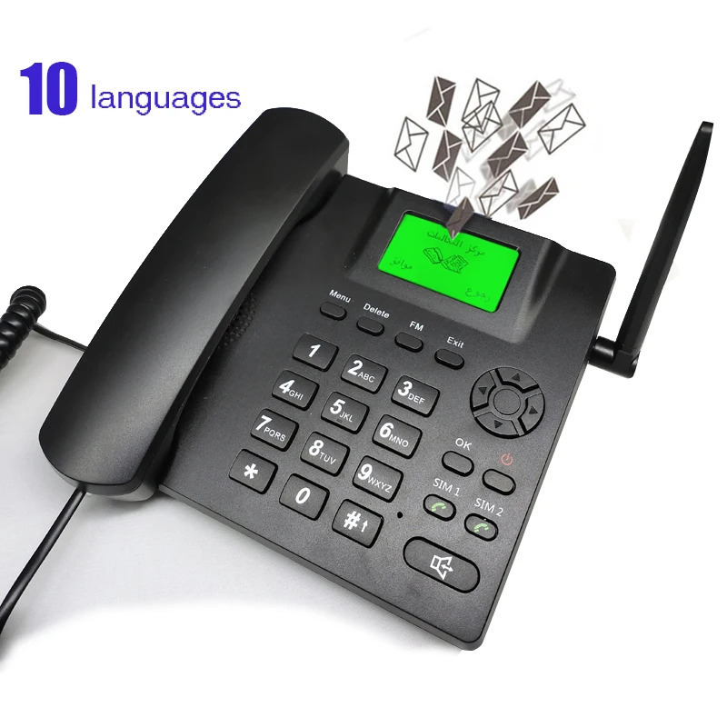 Беспроводной телефон для пожилых людей с поддержкой GSM, SIM-карты, фиксированной линии, функцией громкой связи, для дома и офиса.