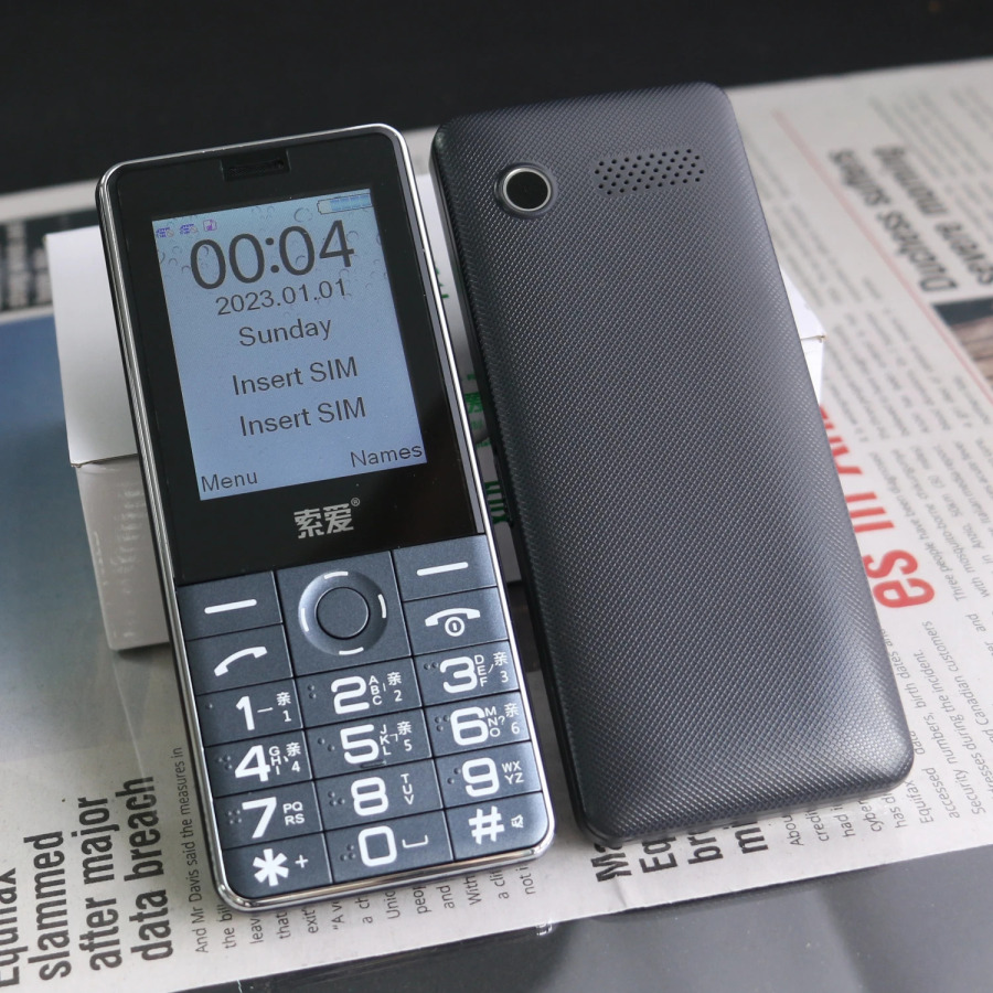 2G GSM Телефон Для Пожилых Людей С Большой Батареей, Длительным Временем Работы, Двойным Фонариком, Вызовом SOS