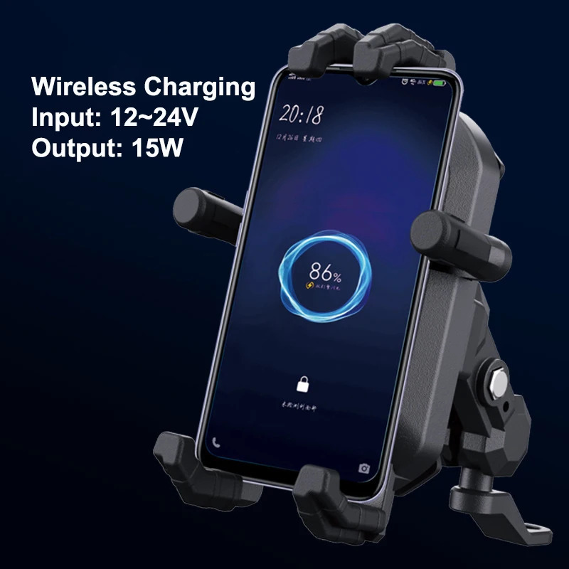 Mototsikl telefon ushlagichi Mototsikl aksessuarlari Simsiz zaryadlash aksessuarlari Moto Soporte uchun Móvil Moto jeondae