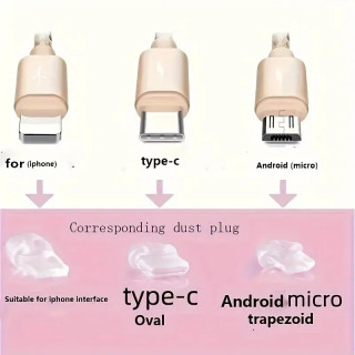 1 dona oddiy gullar telefon chang vilkasi aksessuarlari iPhone Samsung Type-C zaryadlovchi porti uchun osilgan marjon.
