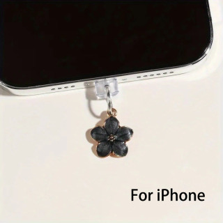 1 dona oddiy gullar telefon chang vilkasi aksessuarlari iPhone Samsung Type-C zaryadlovchi porti uchun osilgan marjon. Розовый
