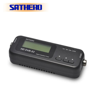 Искатель сигнала Sathero NEW SH-100HD DVB S2, цифровой портативный прибор для поиска спутников, измеритель для бесплатных спутниковых программ. черный
