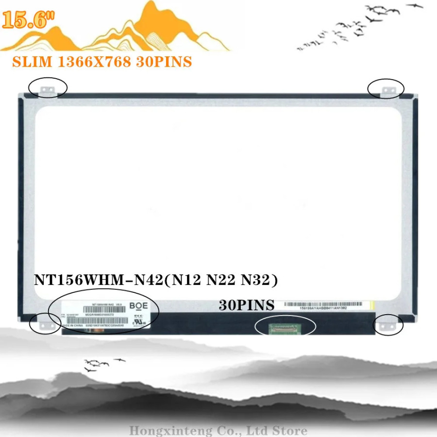 Оригинальный дисплей для ноутбука 15,6 30 контактов NT156WHM-N42 B156XTN07.1 N156BGE-EA2 B156XW04 V.7 V.8 LTN156AT39 37 NT156WHM-N12 B156XTN04.0