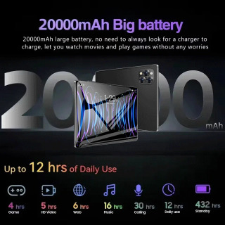 Yangi 2026 Android 14 Tablet 22GB+2TB 20000mAh Pad 15 Pro original planshet kompyuter 5G Dual SIM WiFi HD 4K Mi Tab