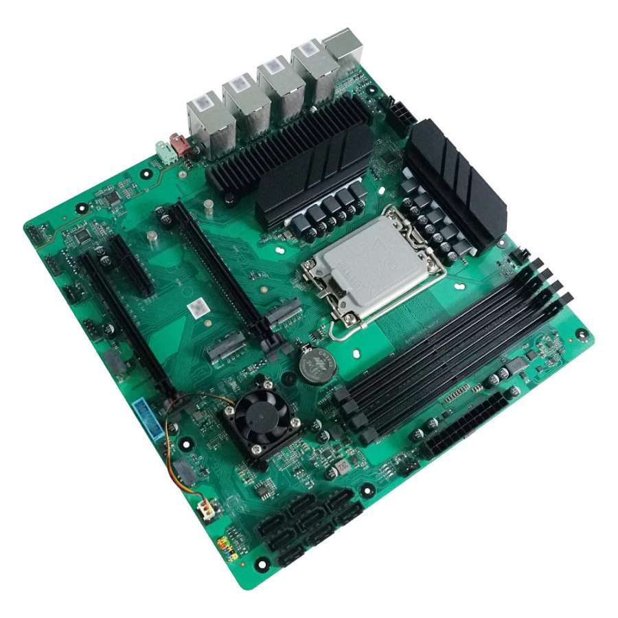 Материнская плата Topton 8-Bay Z690 NAS M-ATX LGA1700 для процессоров Intel 12-14-го поколения, 4xDDR4, 8xSATA, 4xNVMe, 4x2.5G LAN, 3xPCIE, серверная плата для фаервола