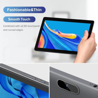 Планшетный ПК Android 13 с IPS-экраном 10,1 дюйма (1280x800), процессором Allwinner A133 Quad-Core, 4 ГБ ОЗУ, 64 ГБ ПЗУ, аккумулятором 6000 мАч, двойной камерой и разъемом Type-C