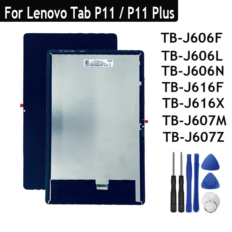 ЖК-дисплей для планшета Lenovo Tab P11/P11 Plus TB-J606F TB-J606L TB-J606 TB-J616 TB-J607, ЖК-дисплей, дигитайзер сенсорного экрана в сборе
