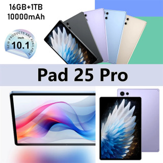 Планшеты Pad 25 Pro 22 ГБ+2 ТБ, высококлассные оригинальные 10,1-дюймовые планшеты на Android 15, 5G, с двумя SIM-картами, Wi-Fi, GPS, для детей, глобальная версия