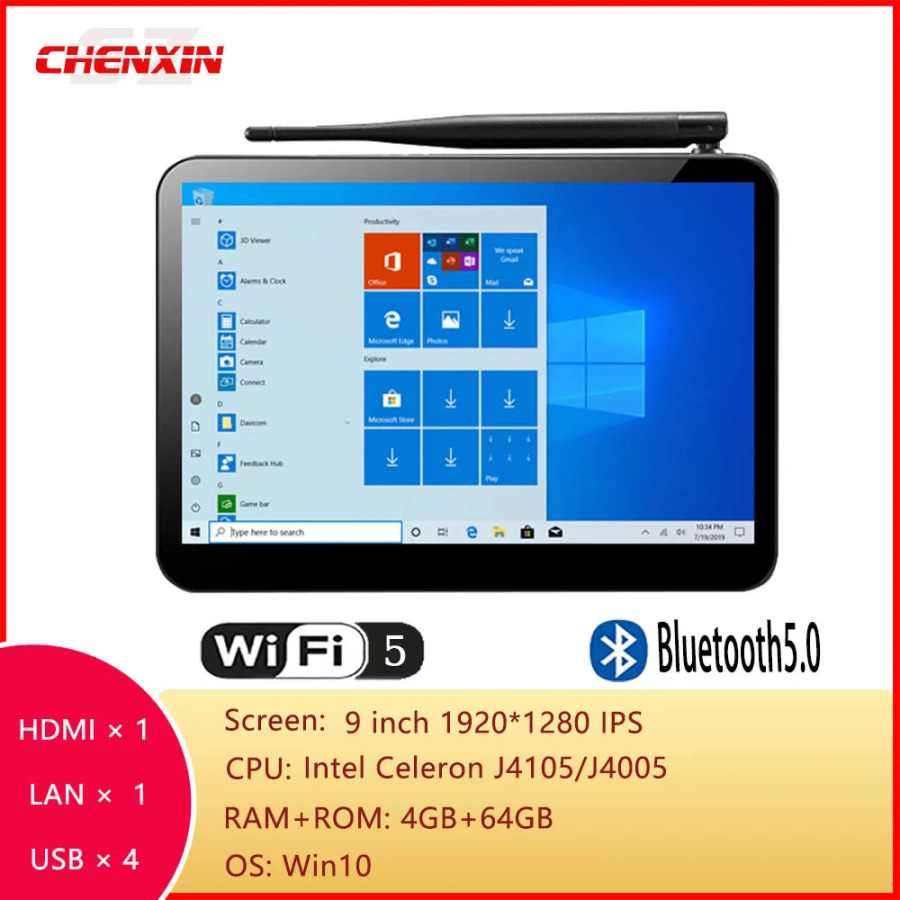 Мини-ПК X11 J4005 J4105, 9 дюймов, 1920*1280, Win11/Win10, планшетный ПК H9F, 4 ГБ ОЗУ, 64 ГБ ПЗУ, ТВ-приставка, BT5.0, Wi-Fi5, RJ45, BT, Pipo Mini Desktop