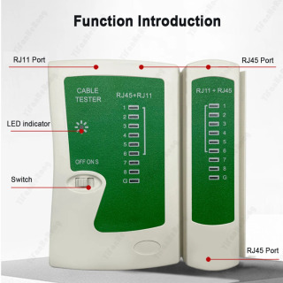 Тестер сетевого кабеля для LAN RJ45 RJ11 RJ12 CAT5 CAT6 CAT7 UTP Тест проводов Сетевой детектор телефонной линии Трекер Инструмент