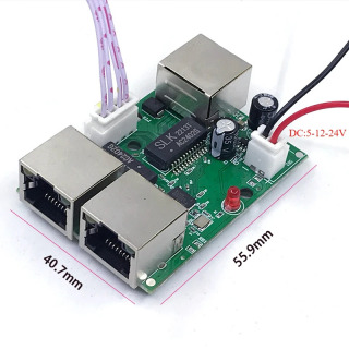 4-портовая сеть Ethernet lan 4 rj45 5 В 12 В 24 В порт головки OEM заводской прямой мини-быстрый 10/100 Мбит/с