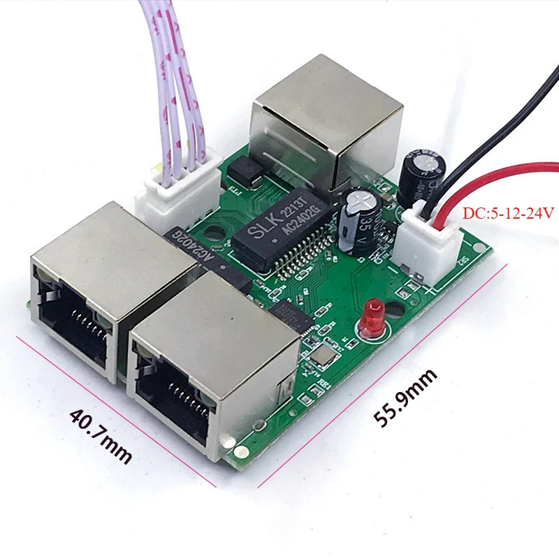 4-портовая сеть Ethernet lan 4 rj45 5 В 12 В 24 В порт головки OEM заводской прямой мини-быстрый 10/100 Мбит/с