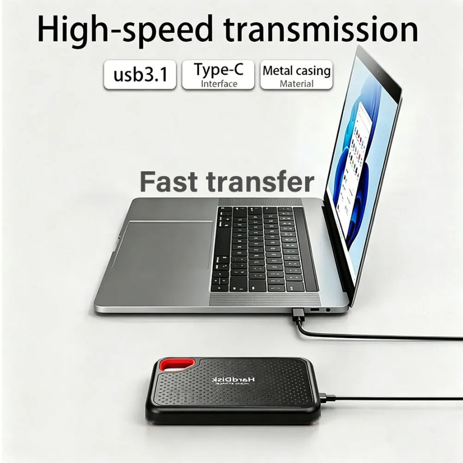 Оригинальный внешний жесткий диск 6 ТБ USB 3.1, портативный, 2 ТБ, 4 ТБ, тонкий HDD для ПК, ноутбука, Mac, смарт-телевизора, медиаплеера, домашнего кинотеатра, хранения данных.