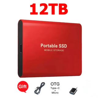 4TB USB-C tashqi portativ SSD tashqi makon, xom maʼlumotlar va hujjatlarni saqlash uchun zarbaga chidamli Арбузный красный
