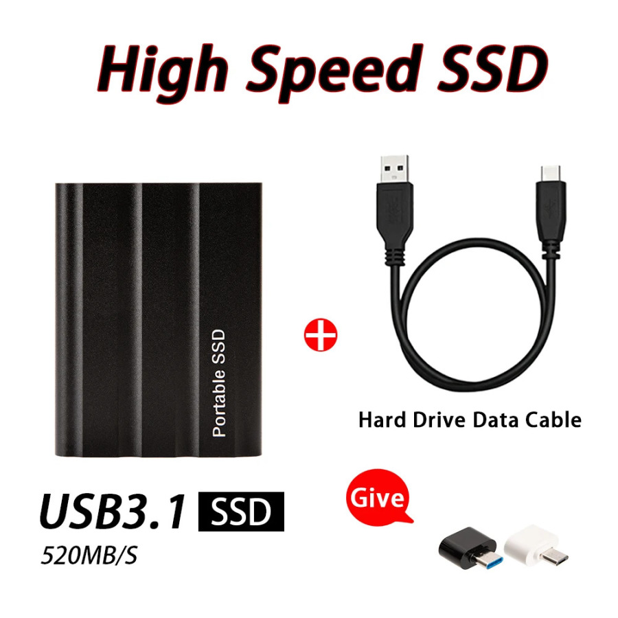 Надежный внешний портативный SSD-накопитель 8 ТБ - 24 ТБ USB 3.1, высокопроизводительный жесткий диск для архивации данных