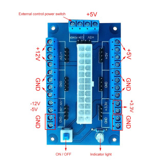 Pins ATX DC quvvat adapter platasi modulli adapter Quvvat blokirovkasi moduli plata adapteri DIY aksessuarlari