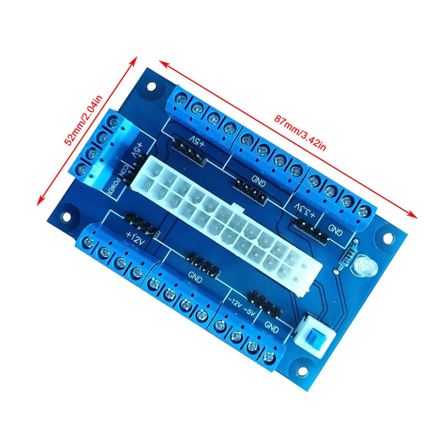 Pins ATX DC quvvat adapter platasi modulli adapter Quvvat blokirovkasi moduli plata adapteri DIY aksessuarlari