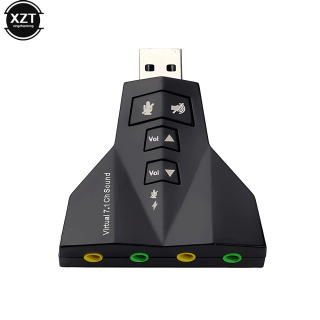 Внешний виртуальный USB SOUNDcard 7 в 1-канальный 3D звуковой аудиоадаптер двойной микрофон двойной аудиоинтерфейс выход независимый