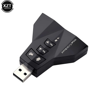 Внешний виртуальный USB SOUNDcard 7 в 1-канальный 3D звуковой аудиоадаптер двойной микрофон двойной аудиоинтерфейс выход независимый