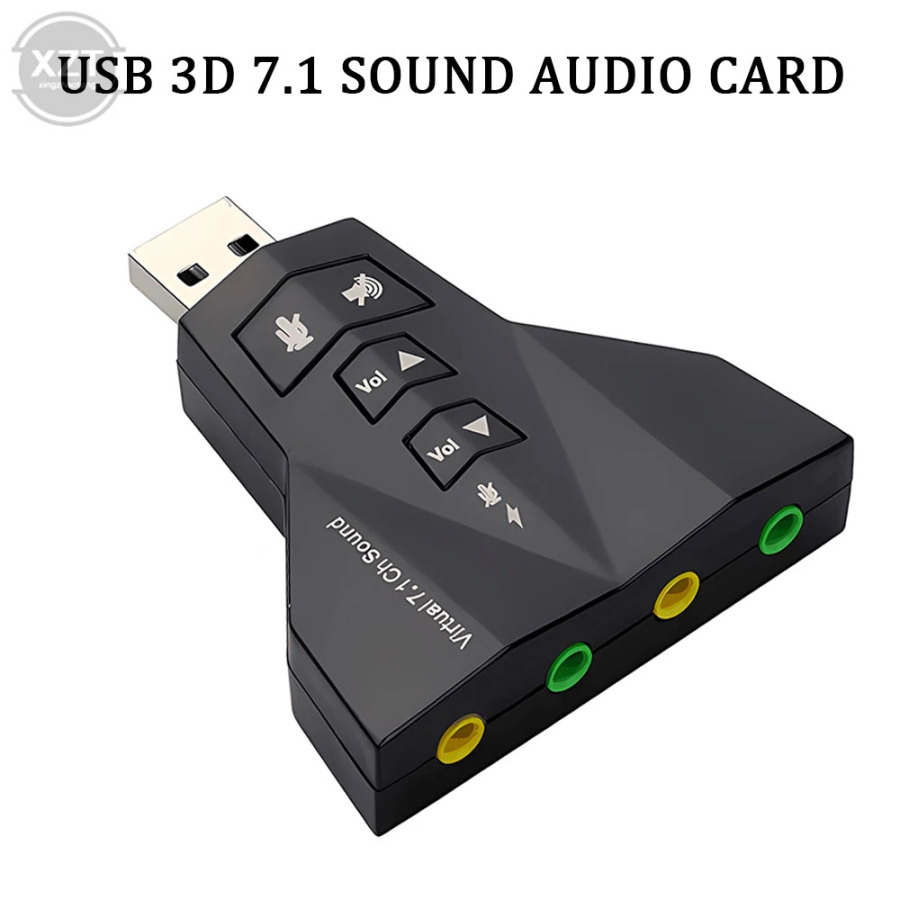 Внешний виртуальный USB SOUNDcard 7 в 1-канальный 3D звуковой аудиоадаптер двойной микрофон двойной аудиоинтерфейс выход независимый