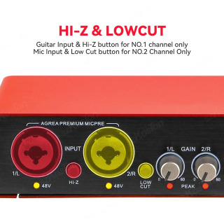 Kompyuterda yozib olish uchun AMIXSQ22 audio interfeysi bepul USB diskli tashqi ovoz kartasi PC Pro audio uskunasi uchun professional video