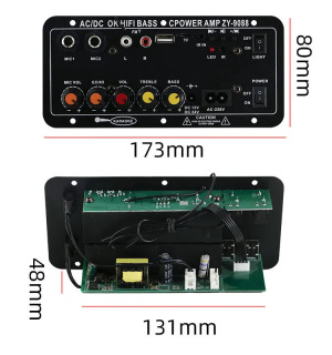 Плата усилителя звука, поддержка микрофона, Bluetooth Amplificatore, сабвуфер, динамик, домашнее караоке, уличное автомобильное аудио