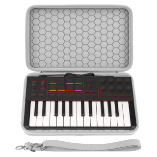 Geekria audio interfeysi qutisi Akai Professional MPK Mini 4 portativ EVA qattiq sumkasi sayohat sumkasi bilan mos keladi