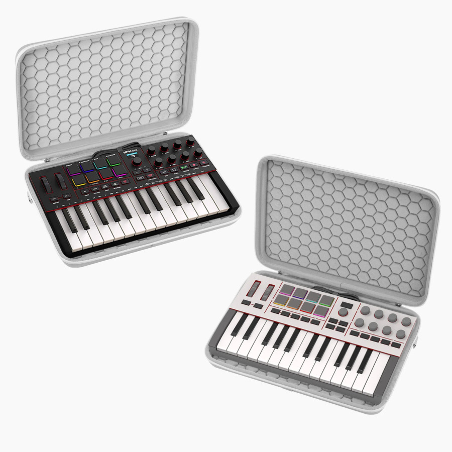 Geekria audio interfeysi qutisi Akai Professional MPK Mini 4 portativ EVA qattiq sumkasi sayohat sumkasi bilan mos keladi
