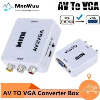 Переходник RCA в VGA 1080P AV в VGA Mini AV2VGA, видео преобразователь с 3,5 мм аудио AV2VGA /CVBS + аудио в ПК HDTV