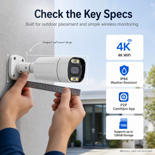 IP-камера видеонаблюдения, 4K, 8 Мп, 5 МП, 1080P, Wi-Fi