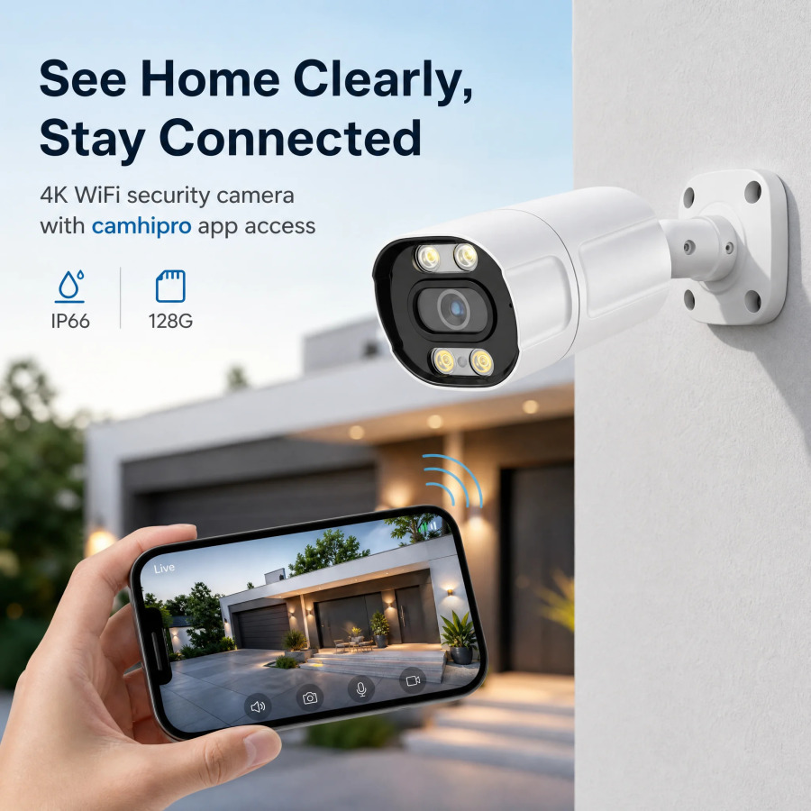 IP-камера видеонаблюдения, 4K, 8 Мп, 5 МП, 1080P, Wi-Fi