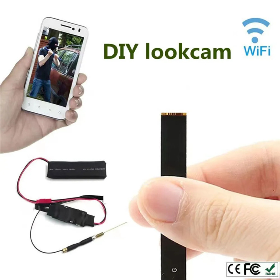 Применитель питания DIY Lookcam Full HD Wi-Fi IP Мини-камера P2P Беспроводная мини-видеокамера Видео-аудио-рекордер Поддержка дистанционного управления 1080P