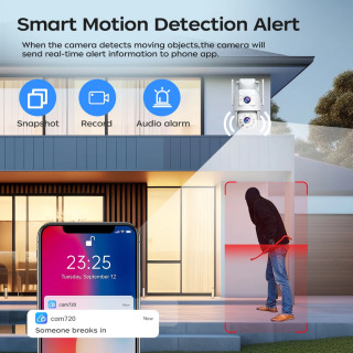 JOOAN 10-мегапиксельная 6-мегапиксельная PTZ Wifi Камера Наружная IP-камера с двумя объективами и двумя экранами AI Отслеживающая защита безопасности CCTV Камера видеонаблюдения