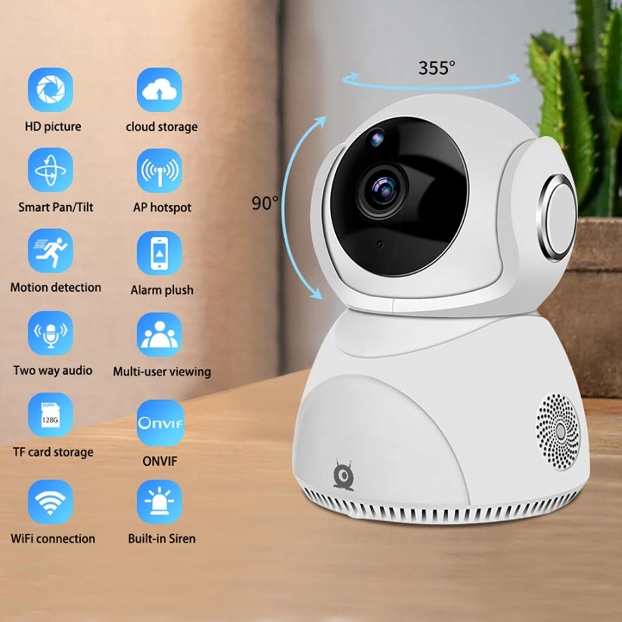 Simsiz bulutli IP kamera 3MP/5MP Full HD Uy xavfsizlik tizimi tarmoq kamerasi Ikki tomonlama audio P2P masofaviy kamera
