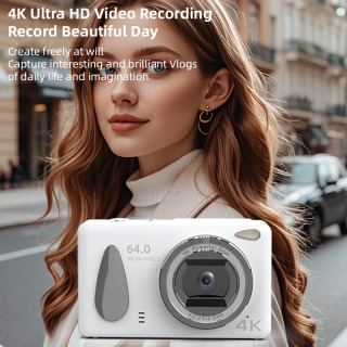 Yuqori sifatli 4K raqamli kamera Video vlogging suratga olish Foto video suratga olish Qiz doʻstiga sovgʻa UHD videokamera Maishiy elektronika