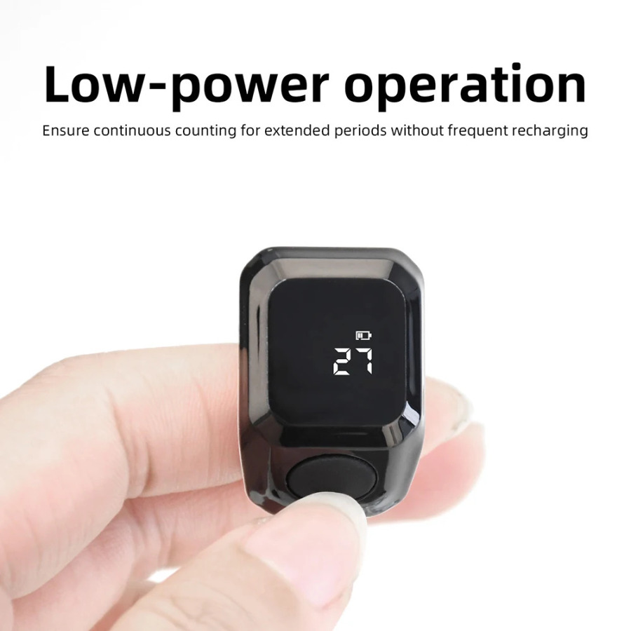 Bluetooth Portativ elektron barmoq hisoblagichi Smart APP Vaqtni eslatuvchi funksiya Raqamli Tasbih hisoblagichi
