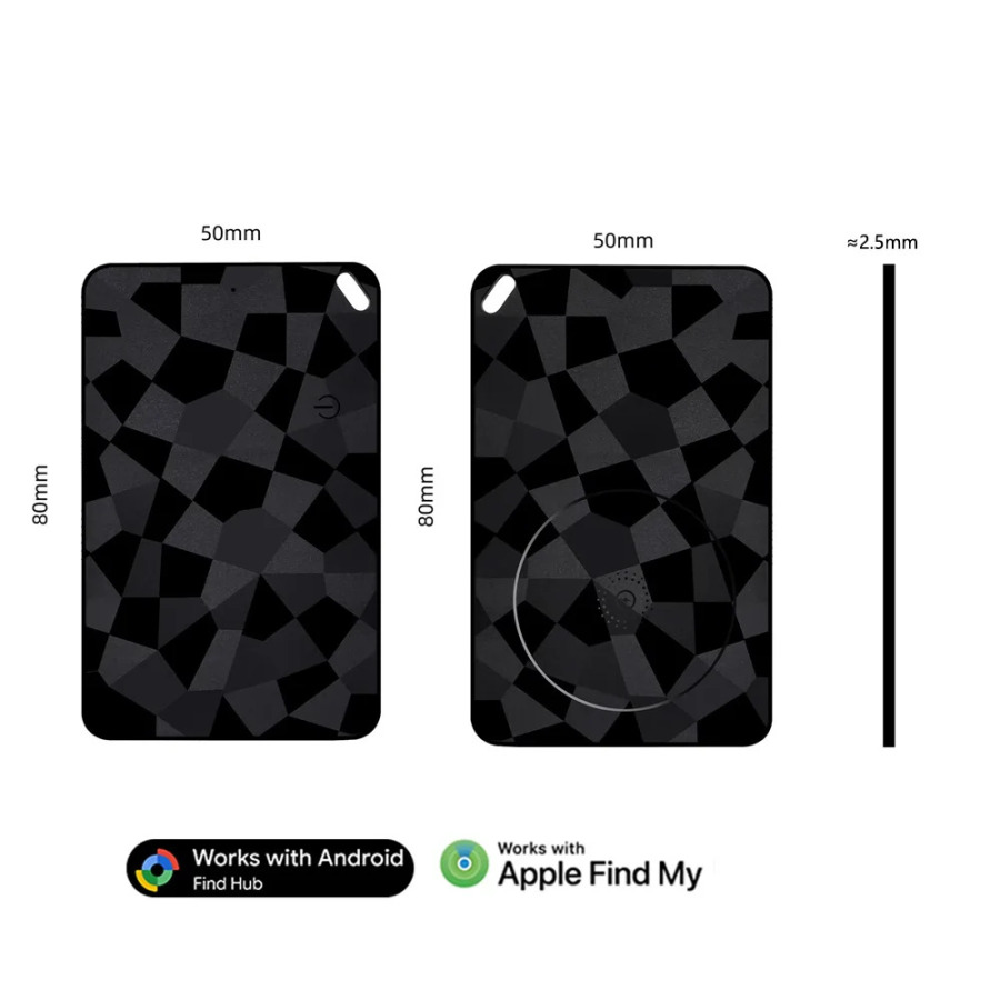 Smart Wallet Tracker, qayta zaryadlanuvchi ikki tizimli obʻektlarni topuvchi Apple Find My ilovasi va Android 