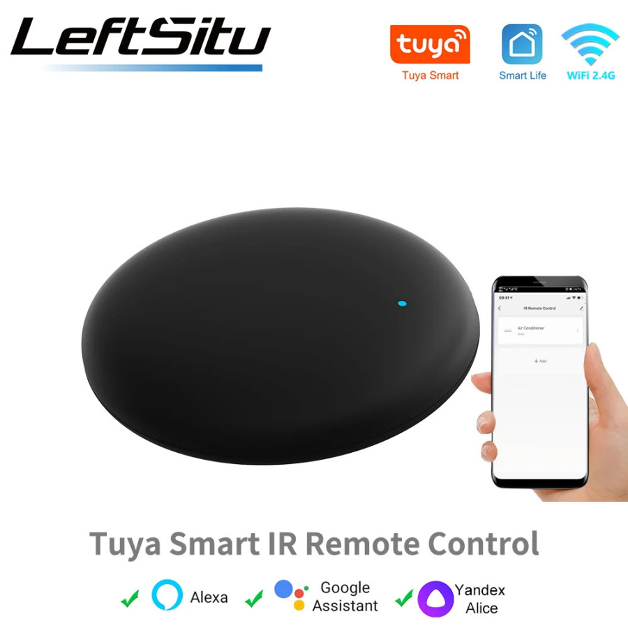 Tuya Smart WiFi ИК-пульт дистанционного управления Универсальный для управления умным домом для ТВ-кондиционера работает с Alexa Google Home Яндекс Алиса